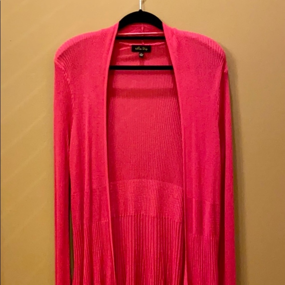 Pink Cardigan SZ Large Melissa Paige